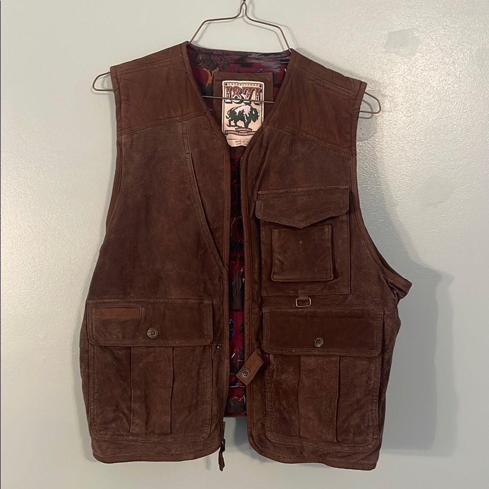 Men's Brown Leather Gilet / Vest